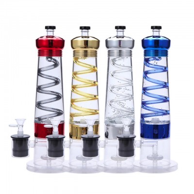 WATER PIPE VORTE GLASS SPIRAL BONG WP2052 1CT